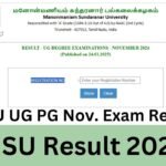 MSU Result 2025 (PDF) www.msuniv.ac.in UG Result 2025