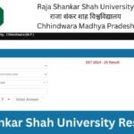 Raja Shankar Shah University Result 2025