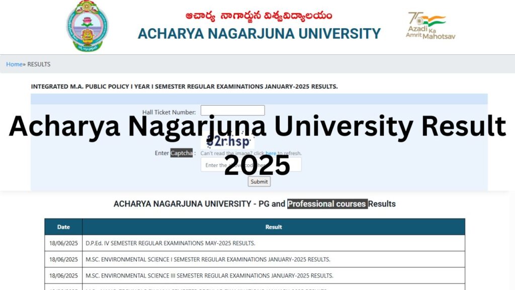ANU Sem Result 2025