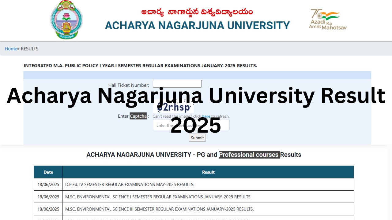 ANU Sem Result 2025
