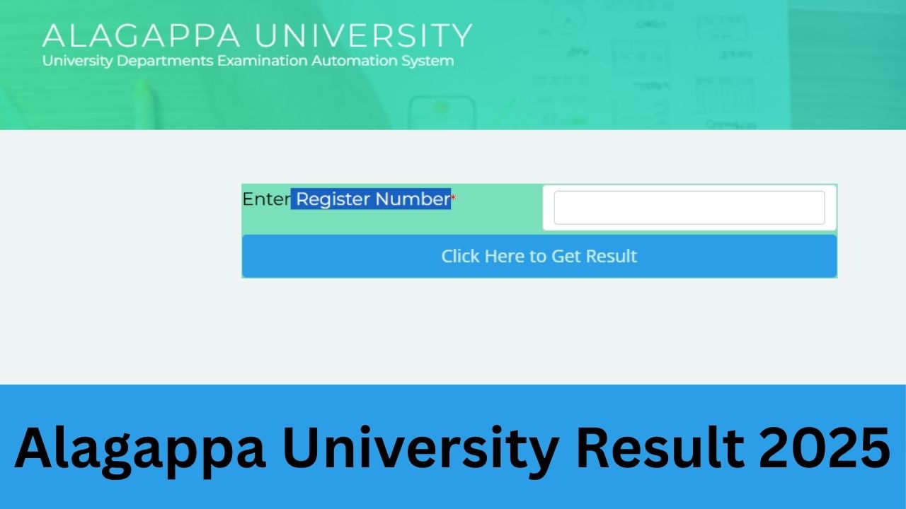 Alagappa University Result 2025