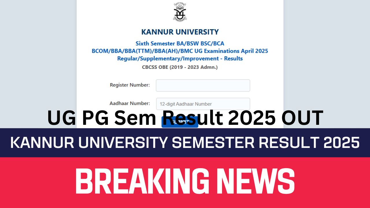 Kannur University Result 2025