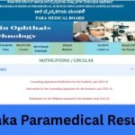 Karnataka Paramedical Result 2025