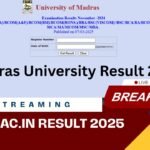 Madras University Result 2025