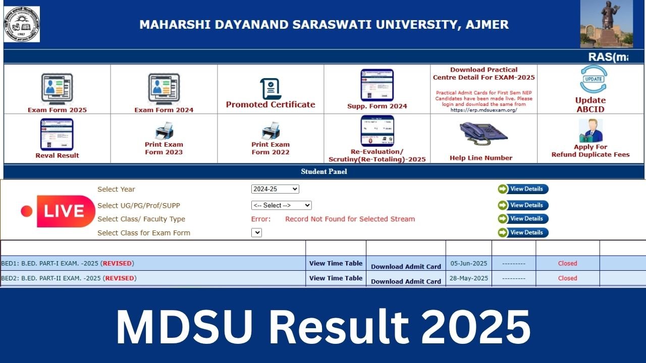 MDSU Result 2025