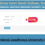 Pandit Deendayal Upadhyaya University Result 2025