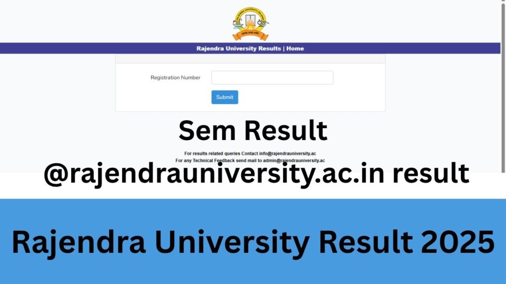 Rajendra University Result 2025