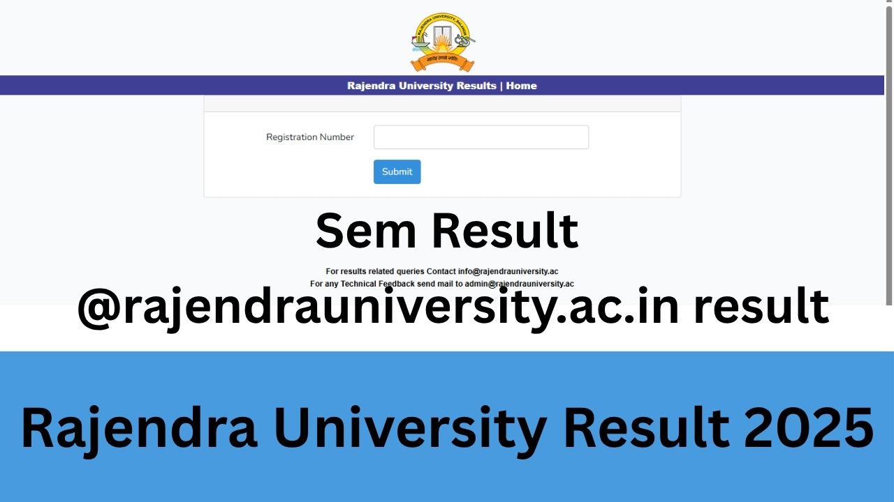 Rajendra University Result 2025