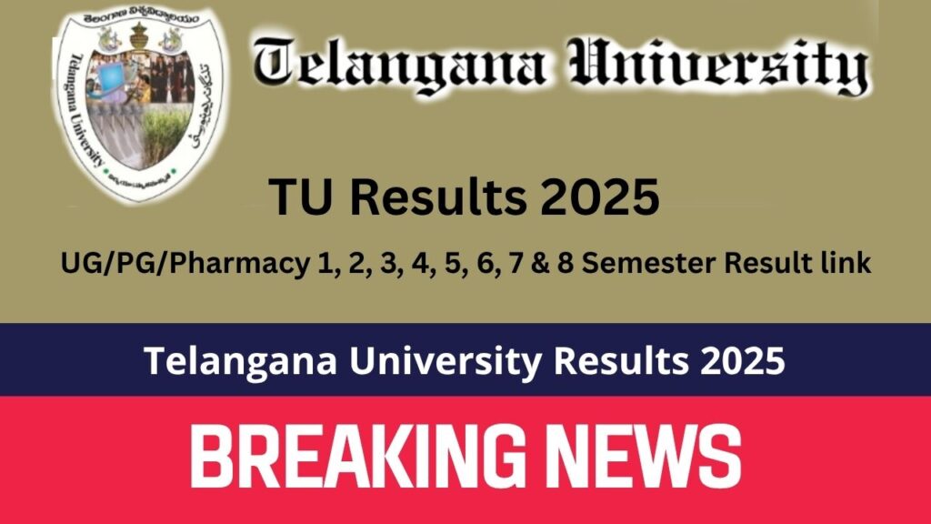 Telangana University Results 2025