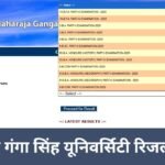 महाराजा गंगा सिंह यूनिवर्सिटी रिजल्ट 2025