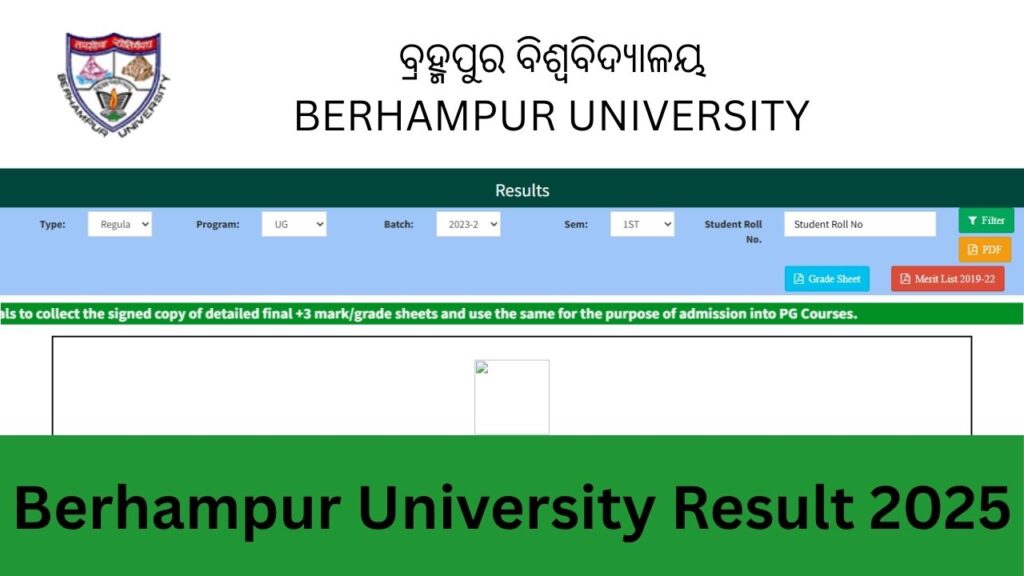 Berhampur University result 2025