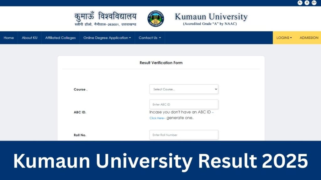 Kumaun University Result 2025