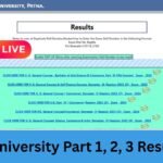 Patna University Part 1, 2, 3 Result 2025