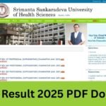 SSUHS Result 2025 PDF Download
