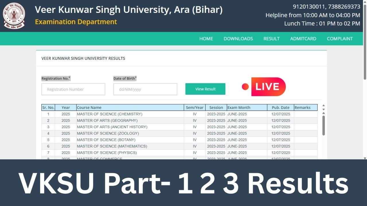 VKSU Part- 1 2 3 Results